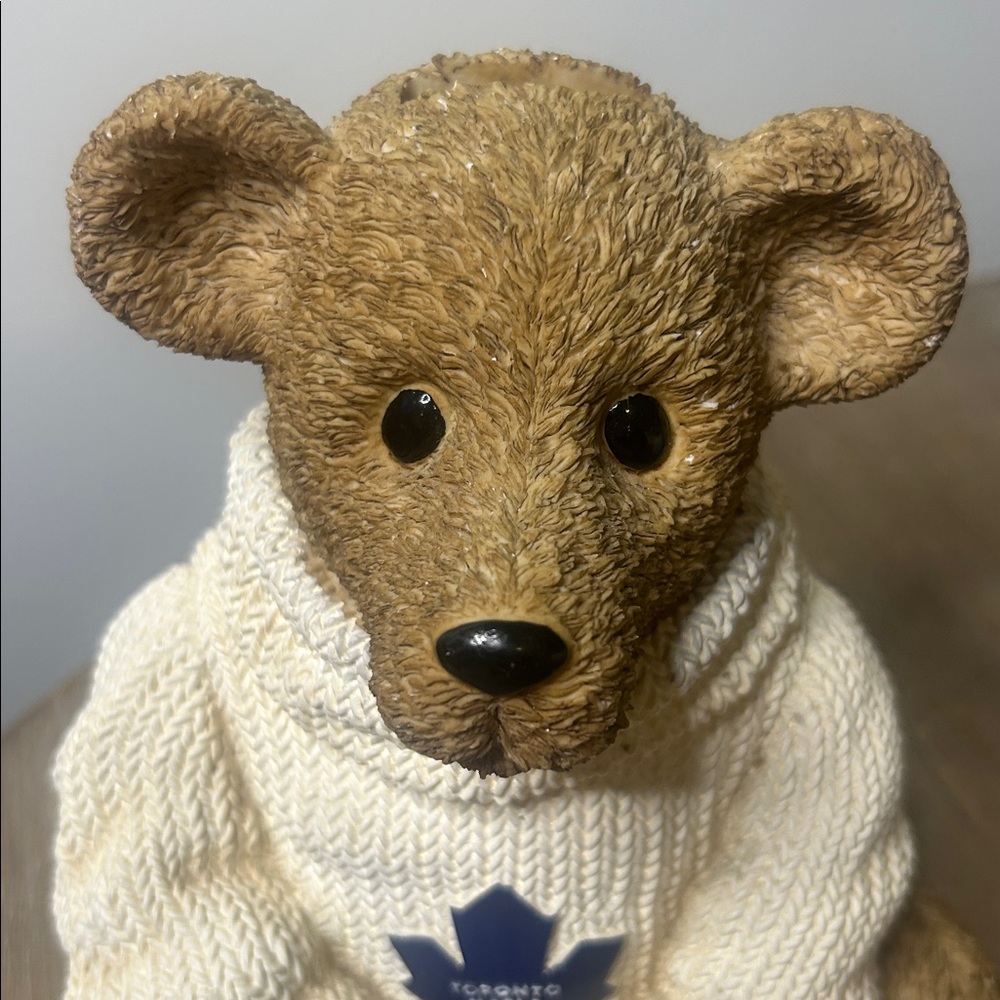 NHL Toronto Maple Leafs Resin Coin Bank Bear Collectible - Picture 6 of 17